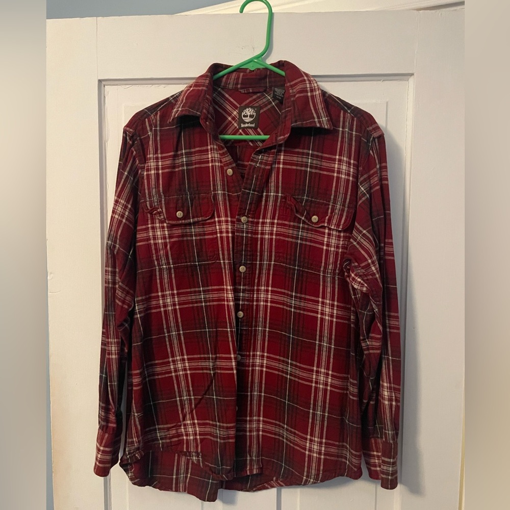 Timberland red flannel long sleeve